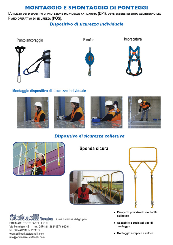 Stefanelli Tecnica - Punti di Ancoraggio Anticaduta EN 795 - linee vita Stefanelli Tecnica - Punti di Ancoraggio Anticaduta EN 795 - linee vita
